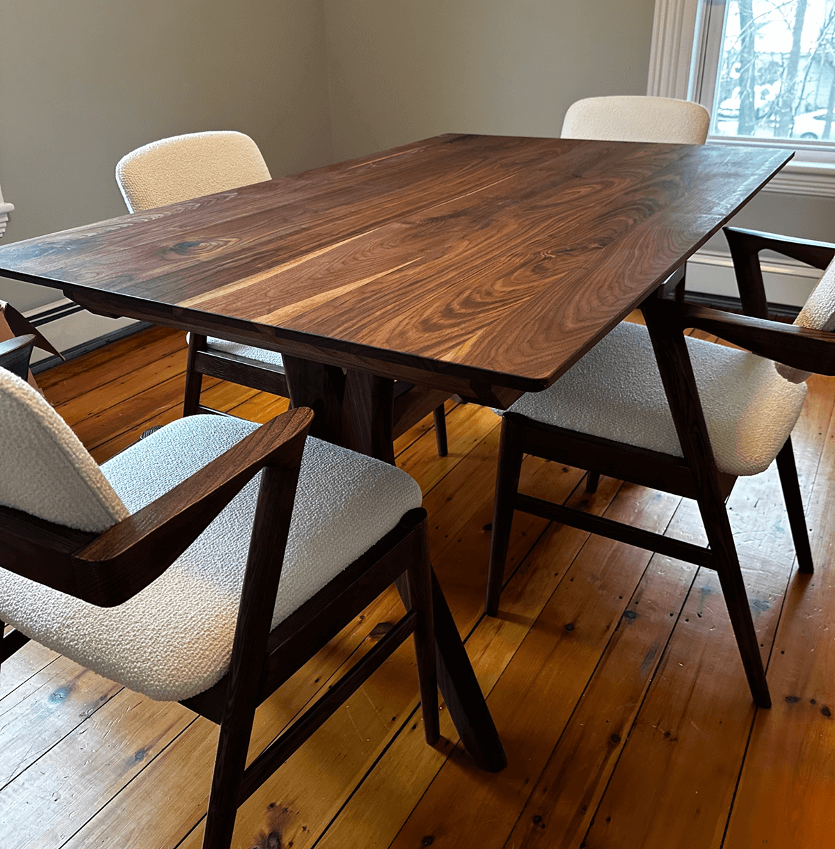 custom woodworking : Black Walnut Extension Table